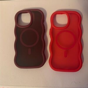 Red and Purple Silicone Phone Cases